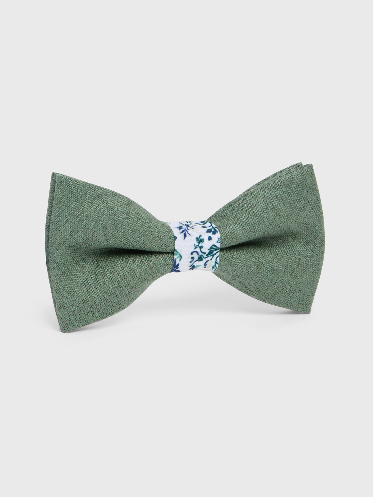 Noeud Papillon Bi Mati Re Vert Bouteille Motif Fleuri