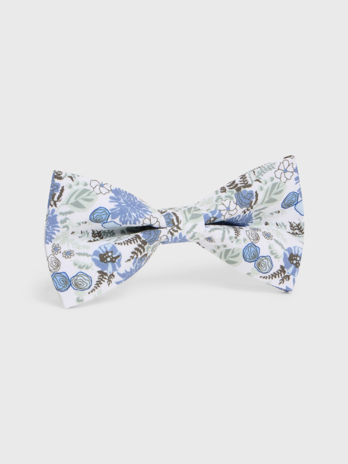 Noeud Papillon Motif Fleuri Vert D Eau Et Bleu
