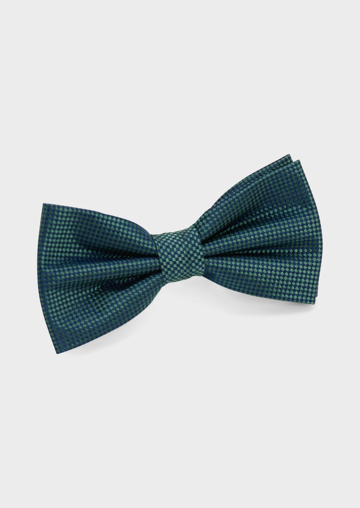 Noeud Papillon En Soie Carreaux Bleu Marine Et Vert Bouteille