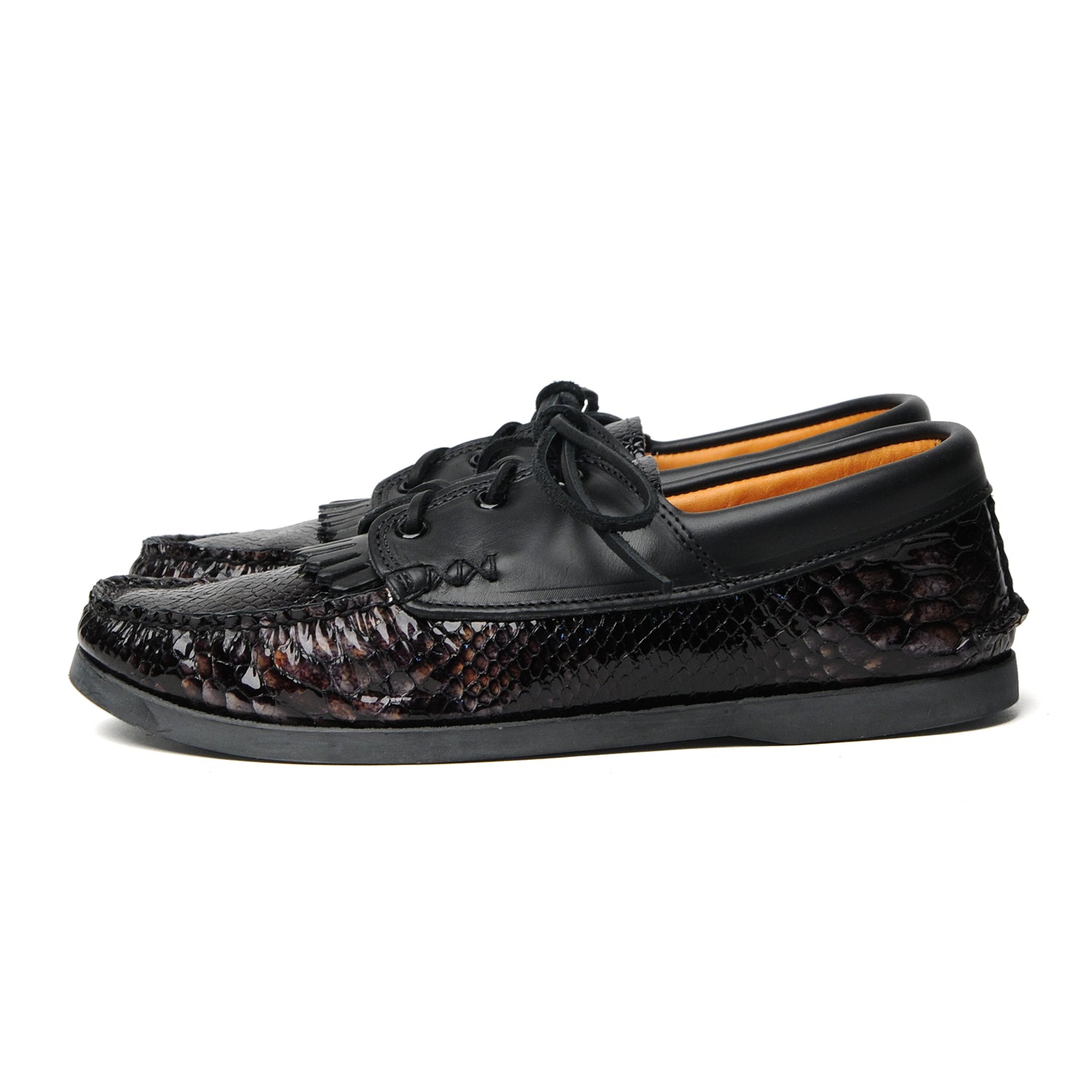 Non Boat Shoe With Kiltie Patent Snake X C Size 8 5 E Yuketen