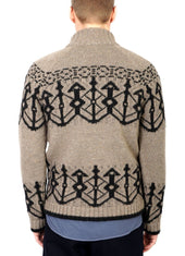 Normann Pattern Knit Sweater Coal