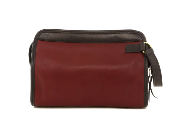 Large Travel Kit - Windsor Wine/Black - Tumbled Leather