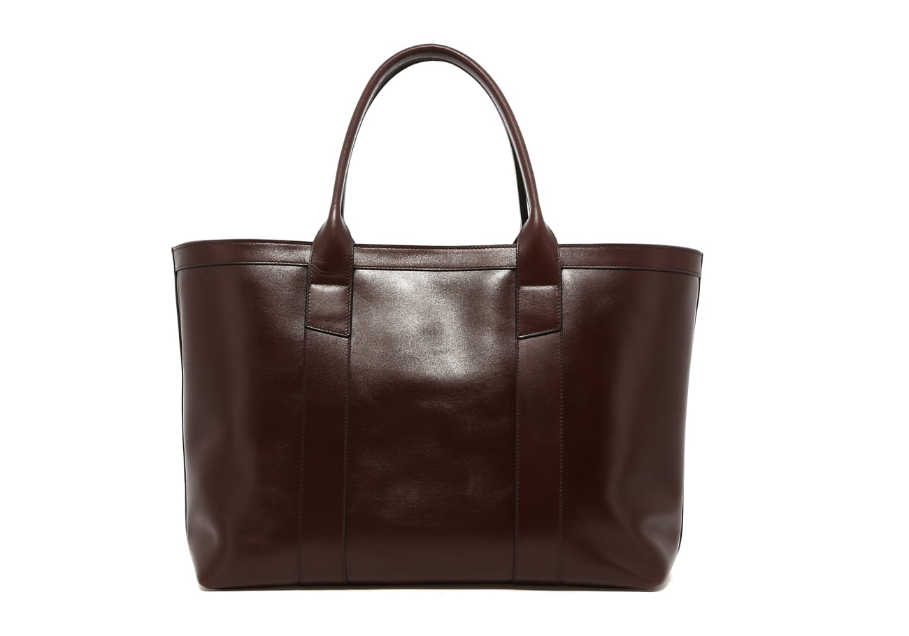 Large Working Tote Deep Mohogany Calf Interior