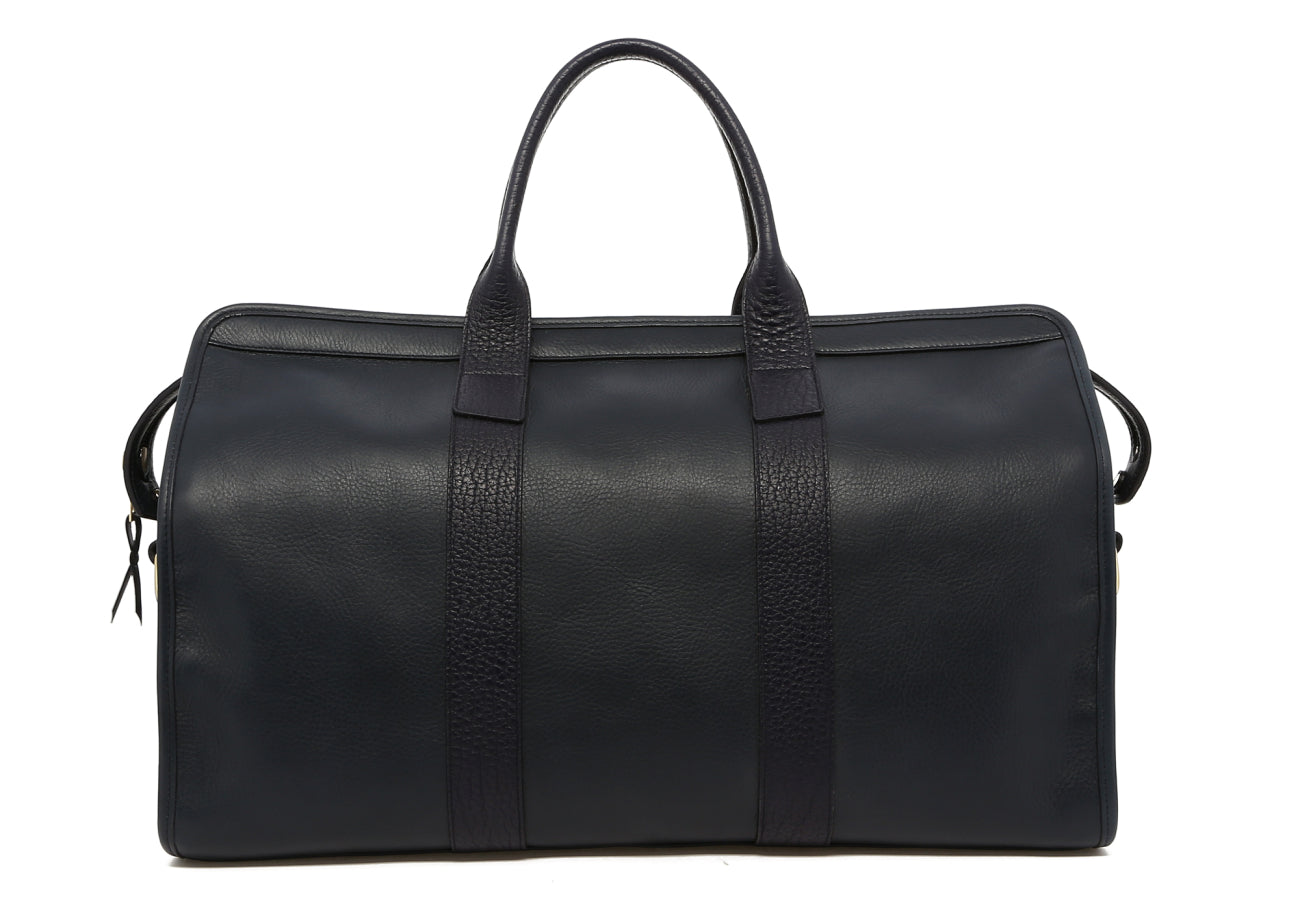 Signature Travel Duffle - Navy/Blueberry - Tumbled Leather