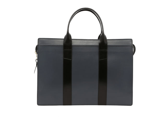 Single Zip-Top - Grey/Black - Belting Leather