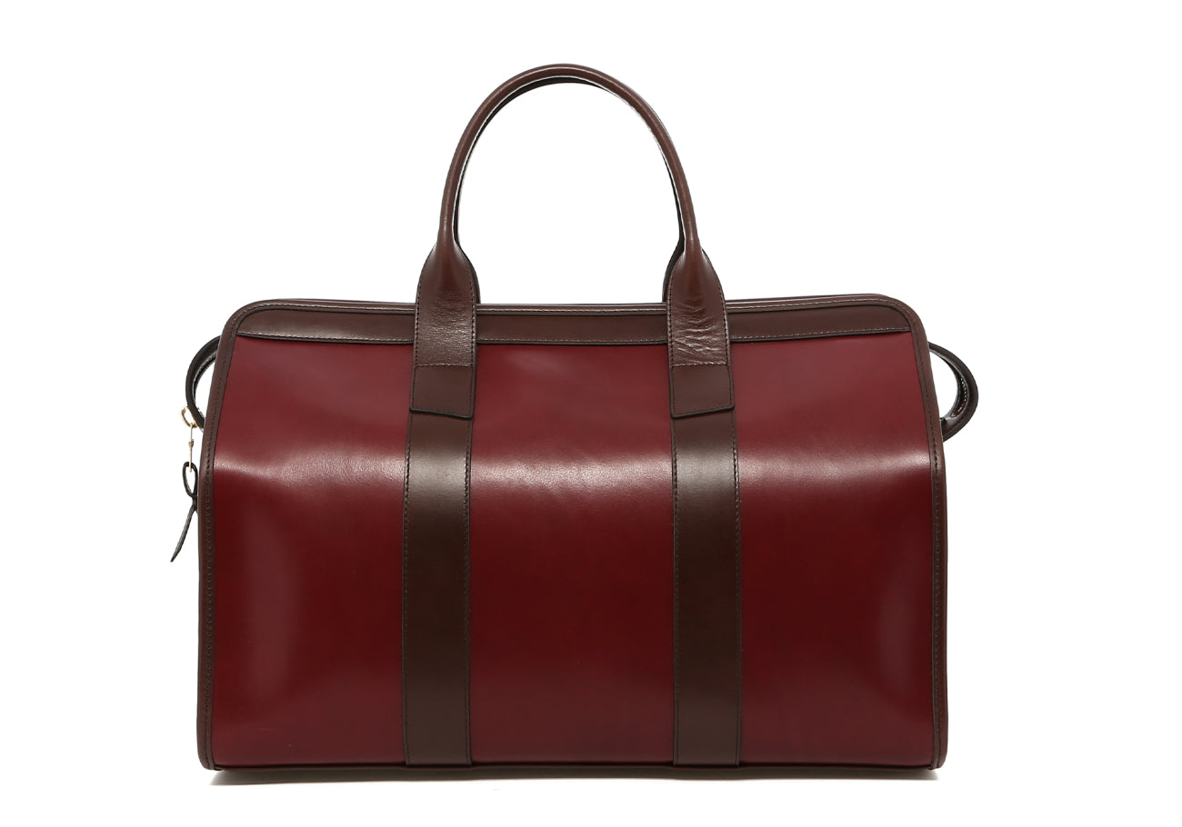 Small Travel Duffle - Cabernet/Chocolate - Belting Leather