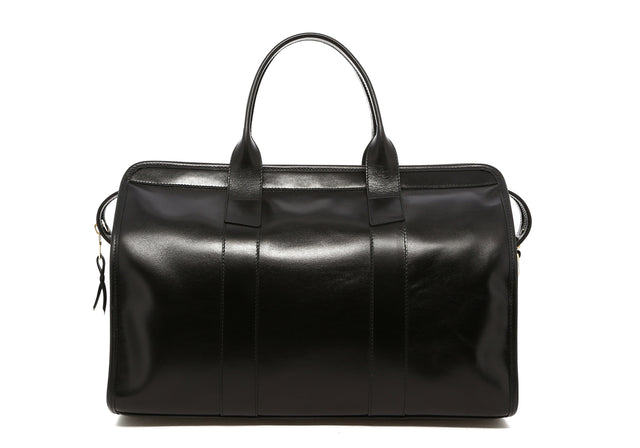 Small Travel Duffle - Smooth Black Calf - Black Cordura