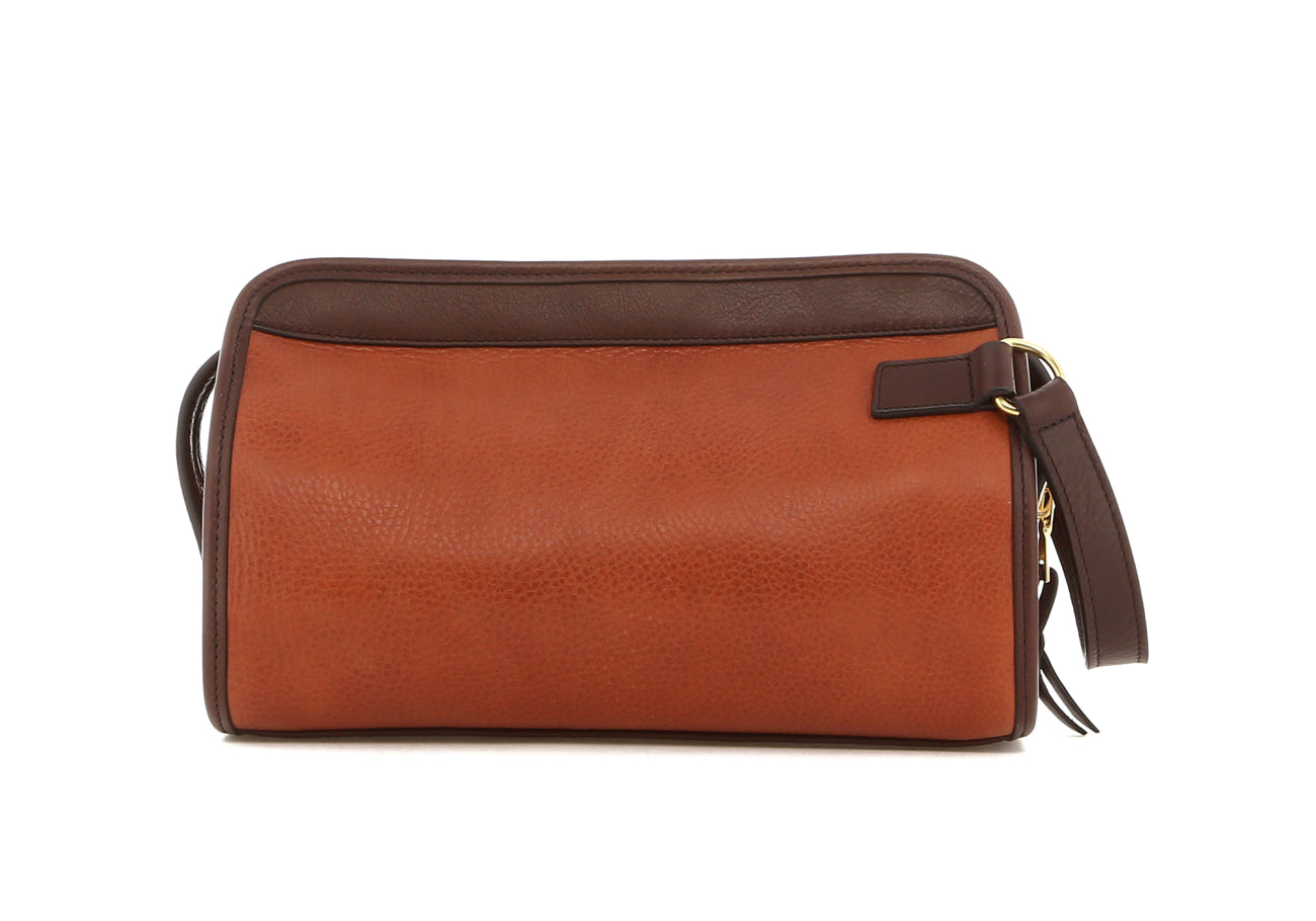 Small Travel Kit - Hazel/Chocolate Pebbled Leather