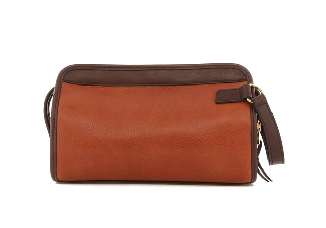 Small Travel Kit - Hazel/Chocolate Pebbled Leather