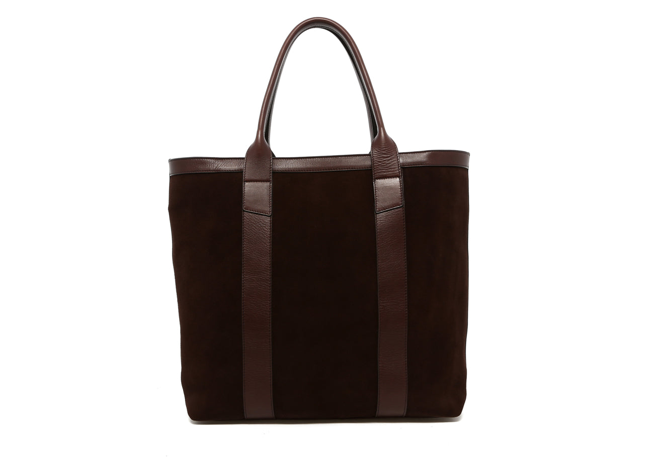 Tall Tote - Chocolate - Suede - Unlined - Two Pockets