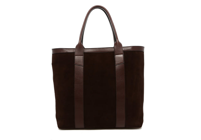 Tall Tote - Chocolate - Suede - Unlined - Two Pockets