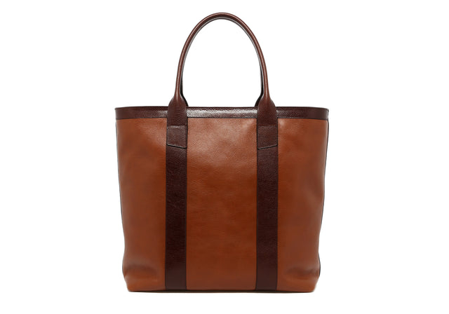 Tall Tote - Ginger Bread/Root Beer - Tumbled Leather - Zipper Closure