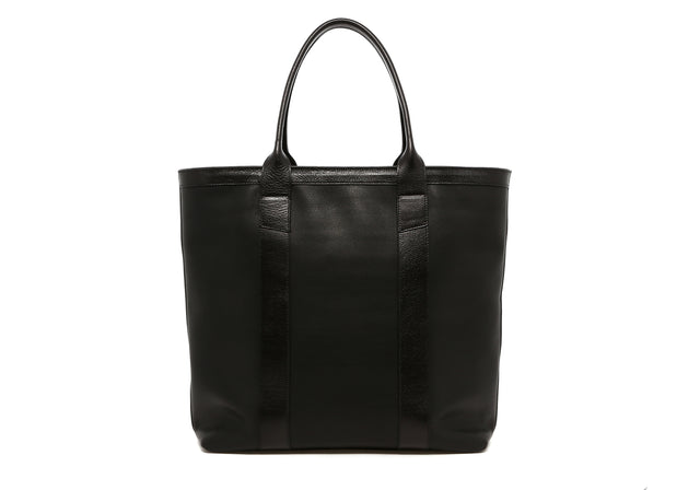 Tall Tote - Matte Black/Glossy Black - Turquoise Interior - Zipper Closure
