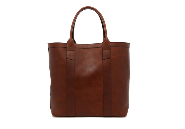 Tall Tote - Nutmeg - Light Oiled Leather - Unlined