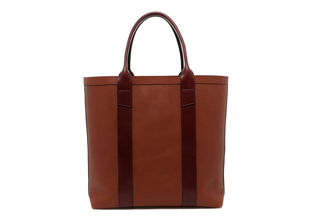 Tall Tote - Sierra Brown/Burgundy - Tumbled Leather