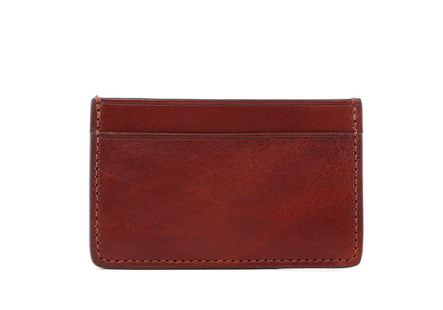 Mini Card Wallet - Henna - Tumbled Leather