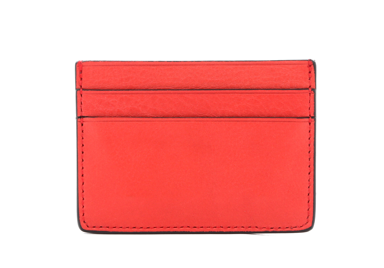 Double Card Wallet Hibiscus Tumbled Leather