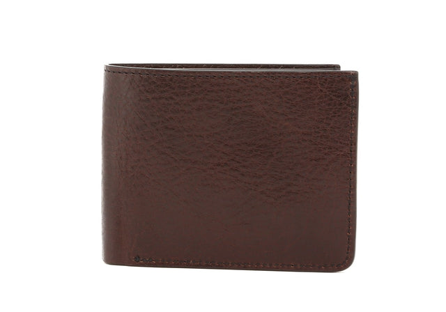 Bifold Wallet - Root Beer - Glossy Tumbled Leather