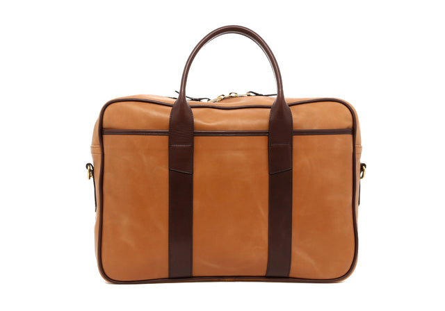 Commuter Briefcase - Clay/Chocolate - Smooth Leather
