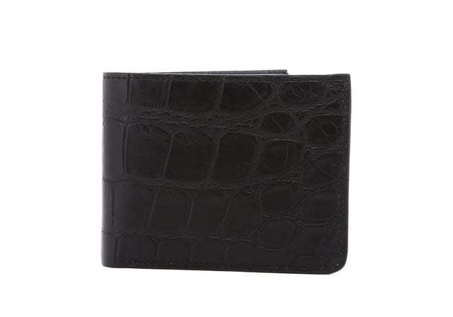 Bifold Wallet - Black Alligator/Bluestone Goatskin