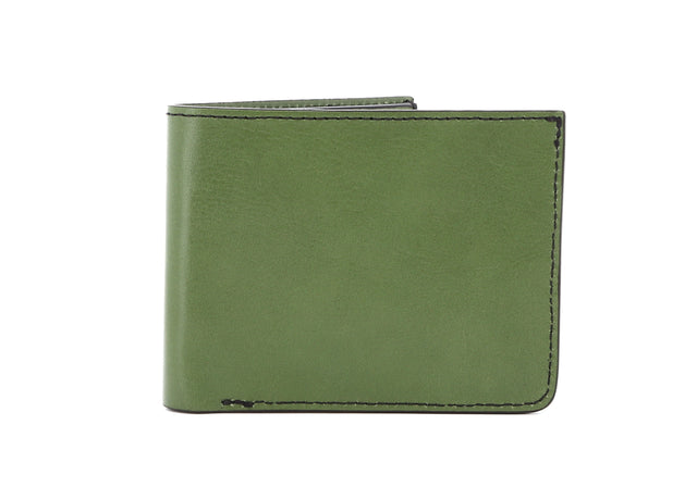 Bifold Wallet - Meadow Green Smooth Tumbled Leather