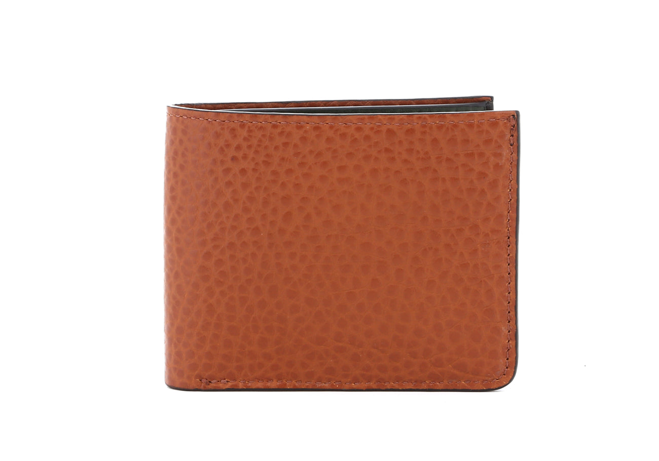 Bifold Wallet Green Chocolate Potter S Clay Pebbled Leather