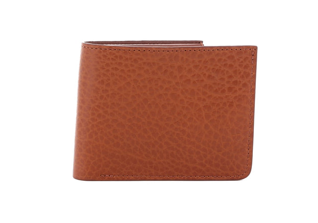 Bifold Wallet - Cognac /Chestnut - Pebbled Leather