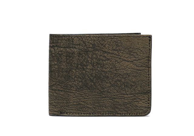 Bifold Wallet - Olive - Nubuck Goatskin - Olive Interior