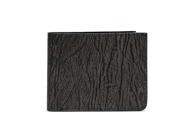 Bifold Wallet - Slate/Black - Nubuck Goatskin - Black Interior