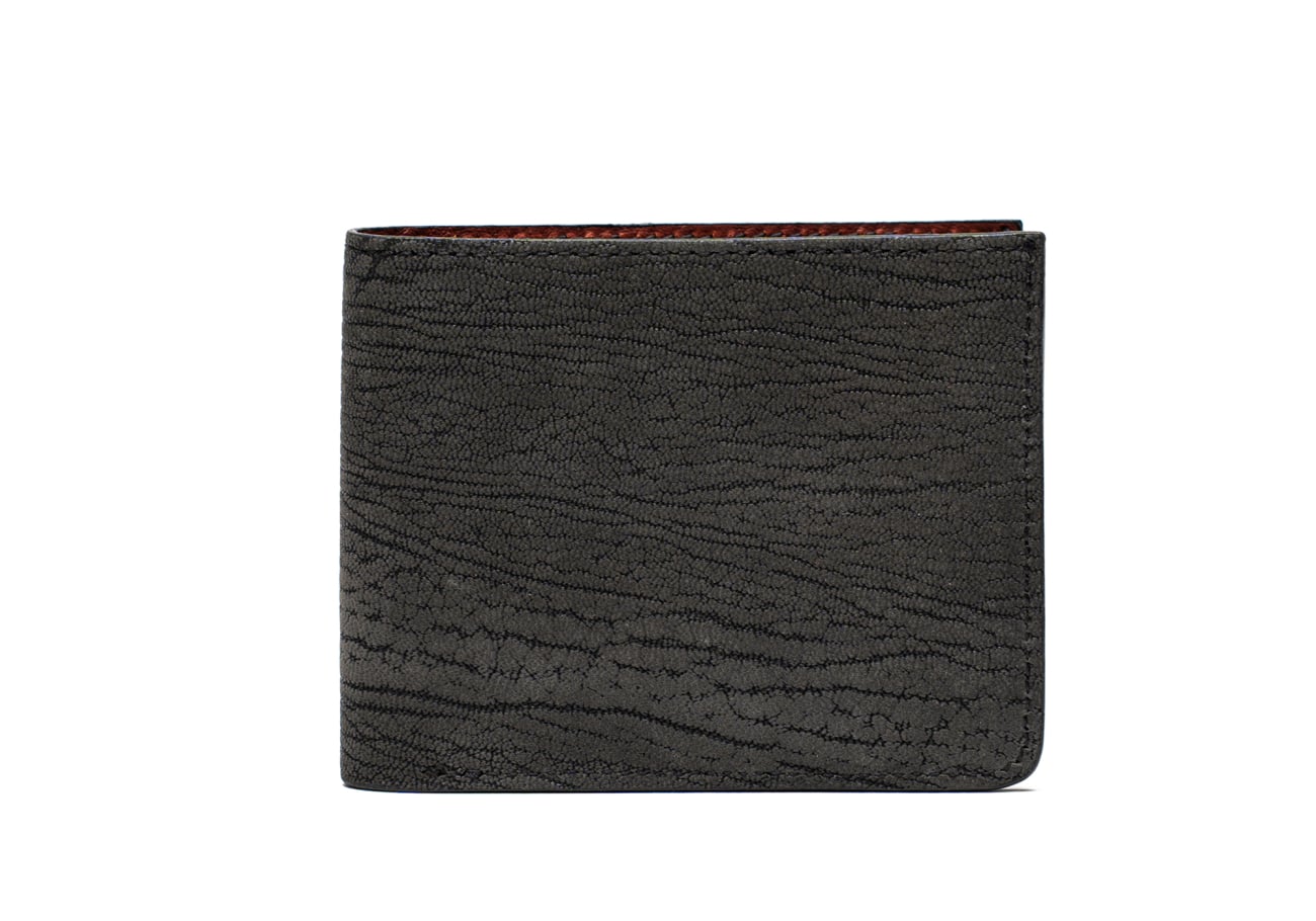 Bifold Wallet Slate Black Nubuck Goatskin Interior