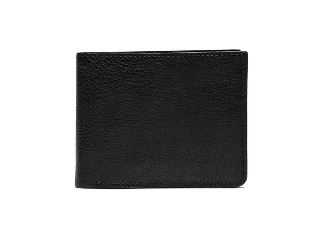 Bifold Wallet - Black - Polished Pebbed Leather