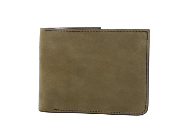 Bifold Wallet - Sage Green - Smooth Nubuck Leather