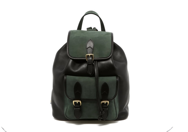 Classic Backpack - Black/Smoke Pine- Tumbled/Nubuck Leather