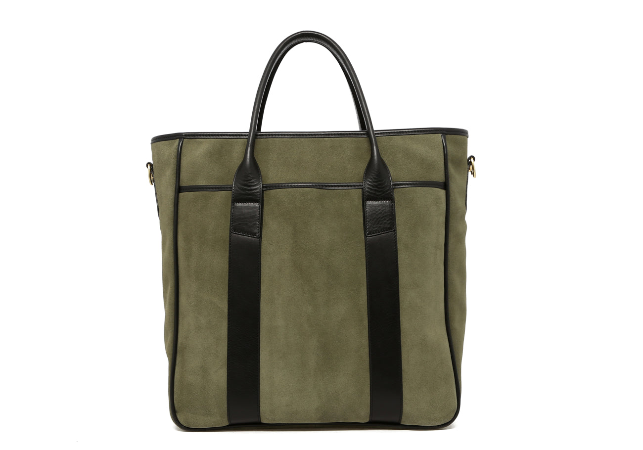 Commuter Tote - Misletoe/Black - Suede