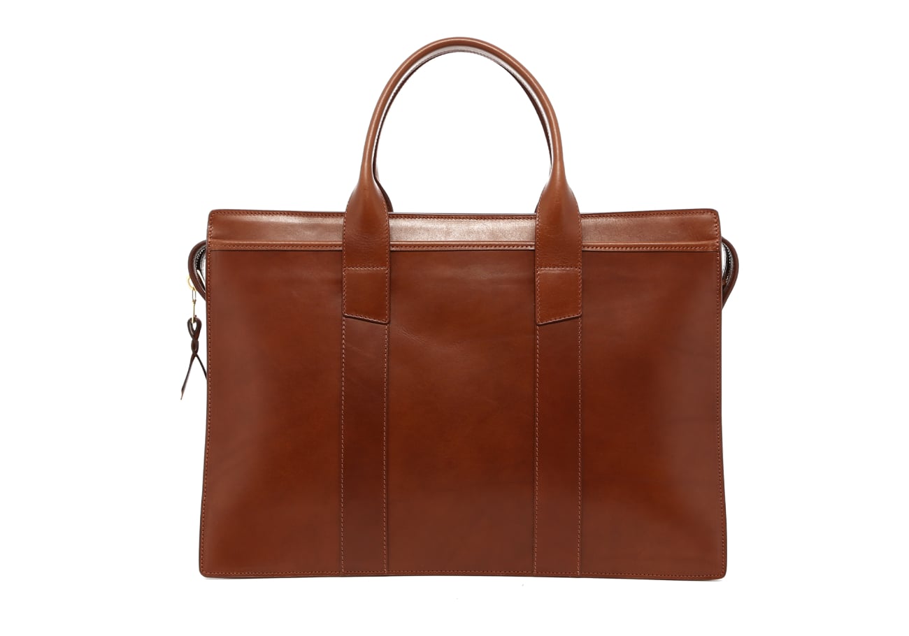 Double Zip-Top - Ginger Bread - Belting Leather