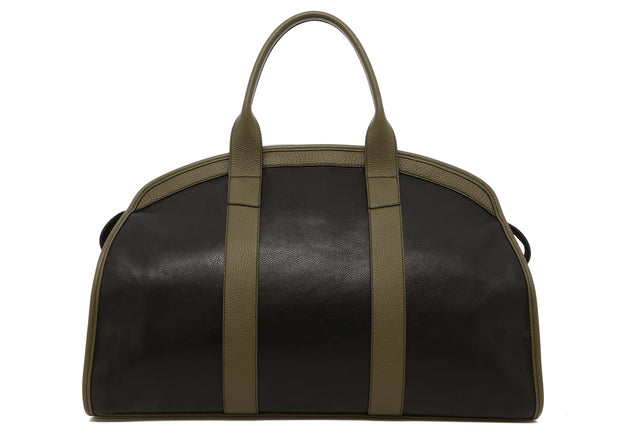 Aiden Duffle - Black/Light Military - True Brown Interior - Tumbled Leathre