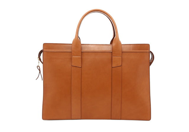 Double Zip-Top - Natural Honey - Belting Leather