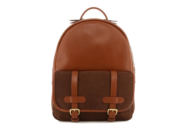 Hampton Backpack - Cognac/Brown - Tumbled/Nubuck