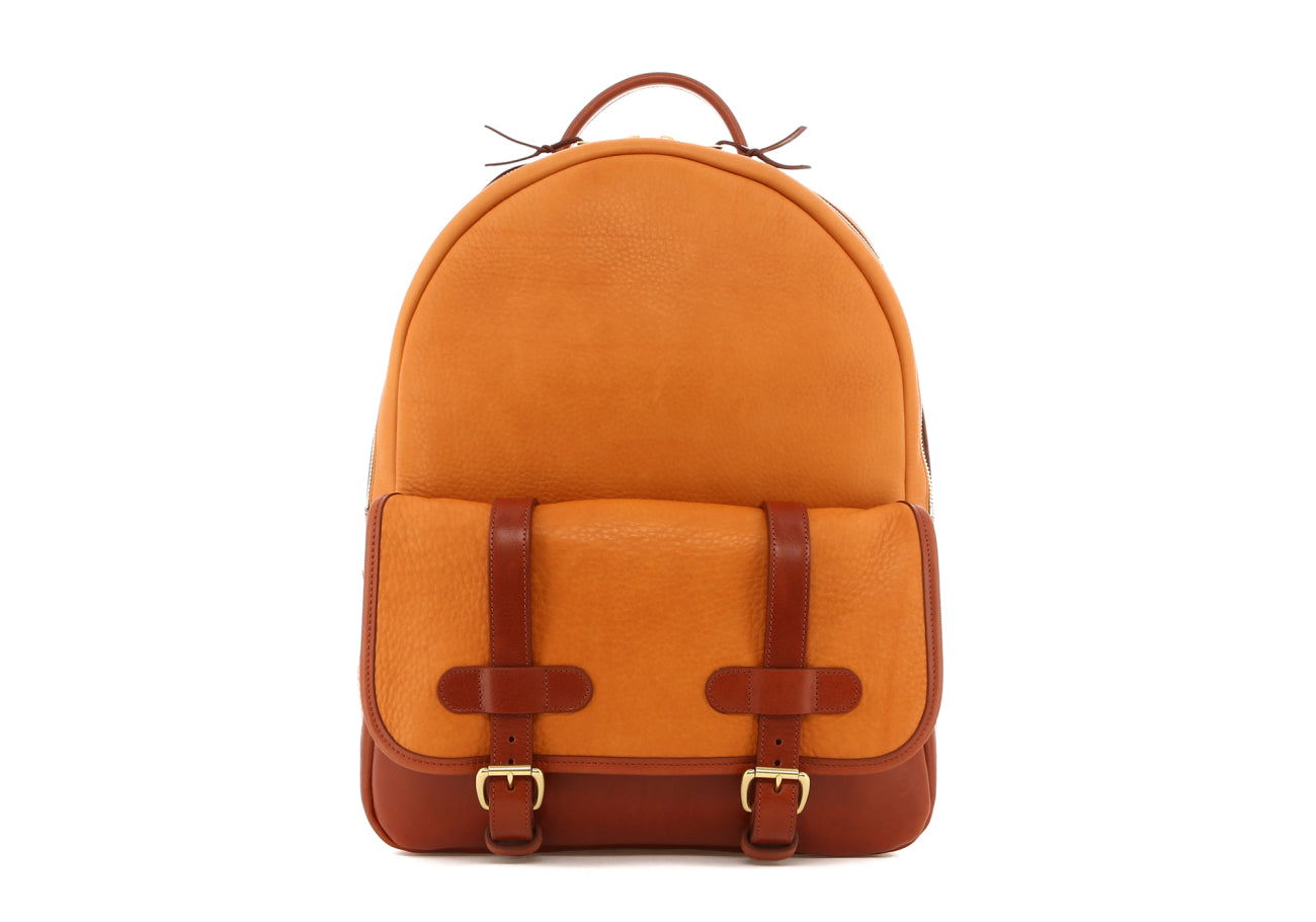 Hampton Backpack - Tan/Cognac - Pebbled Leather