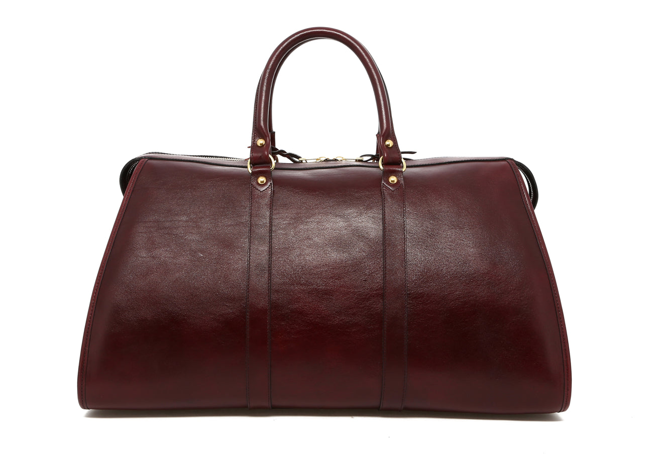 Hampton Duffle - Glossy Port Royal - Tumbled Leather - Linen Interior