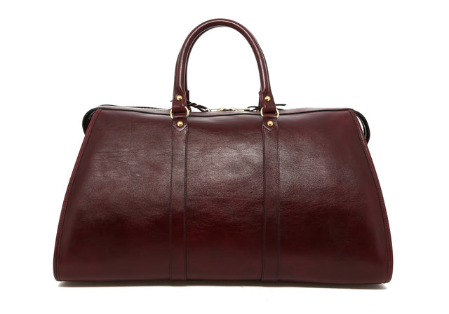 Hampton Duffle - Glossy Port Royal - Tumbled Leather - Linen Interior