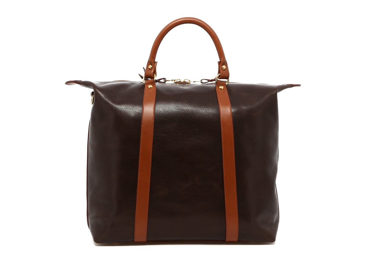 Hampton Tote - Coffee Bean/Cognac - Tumbled Leather