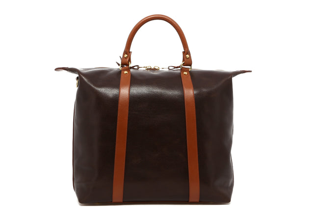Hampton Tote - Coffee Bean/Cognac - Tumbled Leather