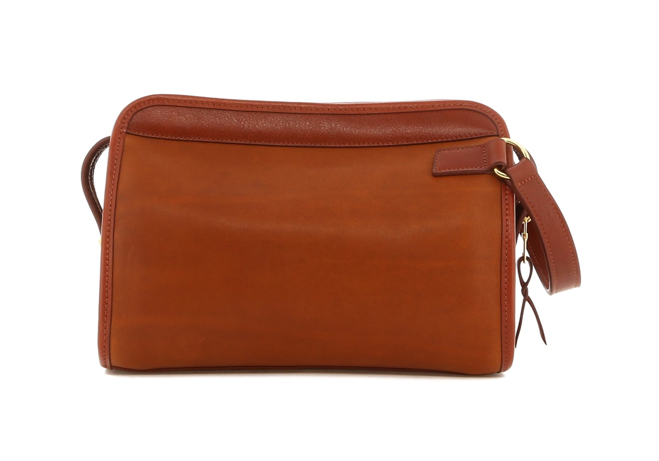Large Travel Kit - Chipmunk/Russet - Tumbled Leather -Dark Olive Canvas