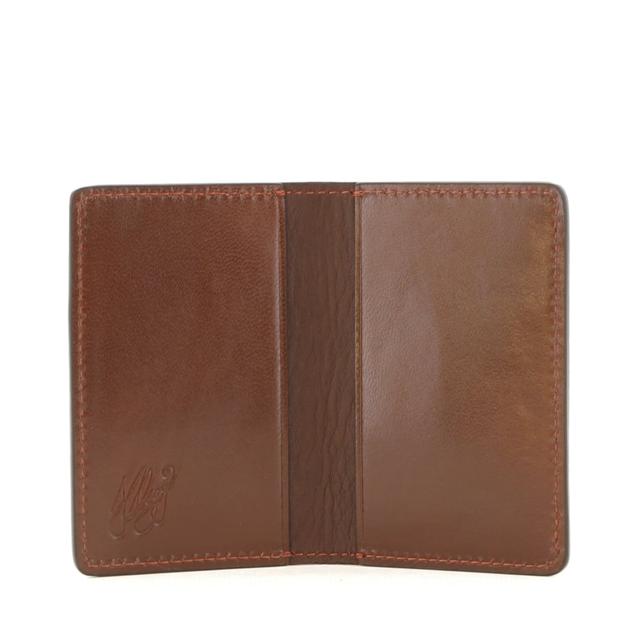 Folding Card Case Cappuccino Interior Calf