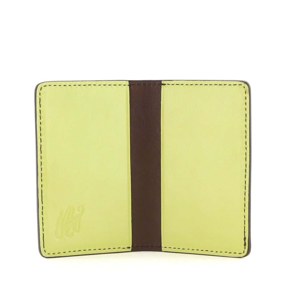 Folding Card Case Limeade Interior Calf
