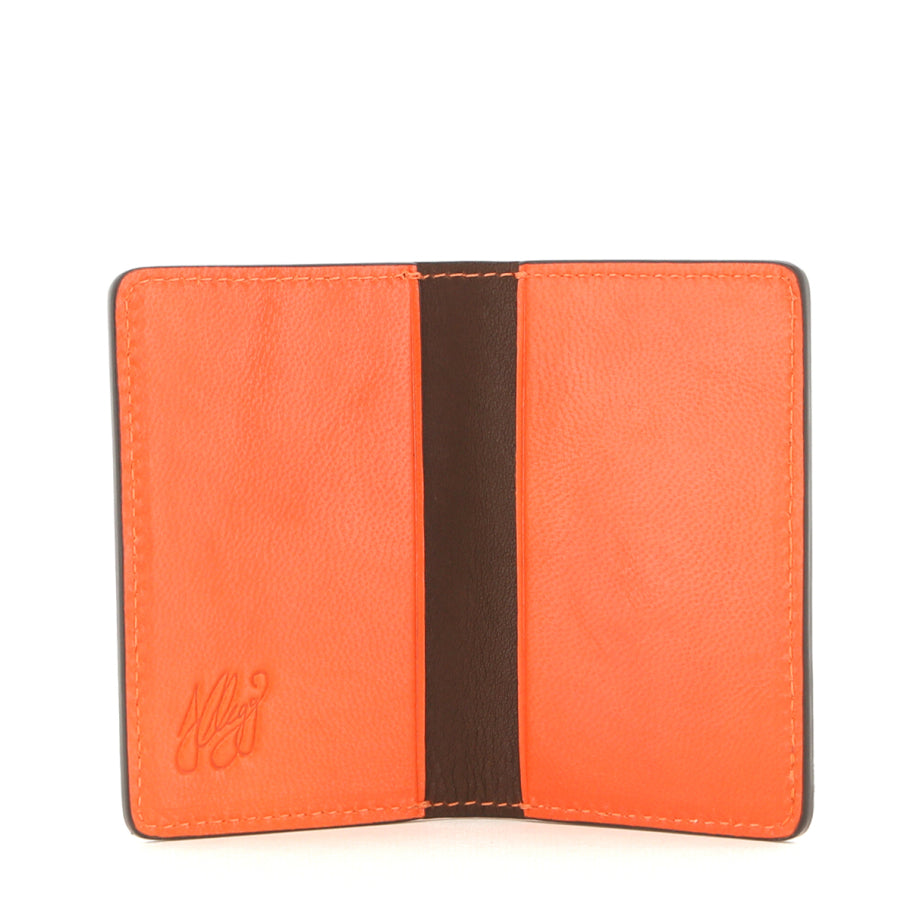 Folding Card Case Chocolate Interior Calf