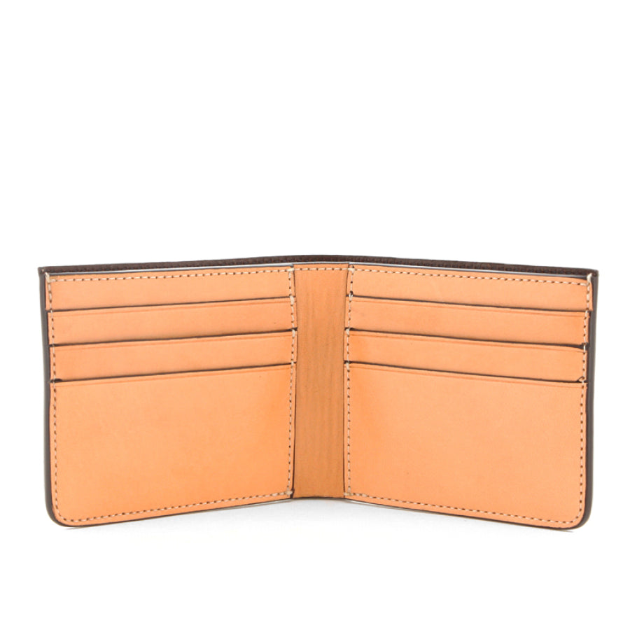 Bifold Wallet Natural Interior Tumbled Leather