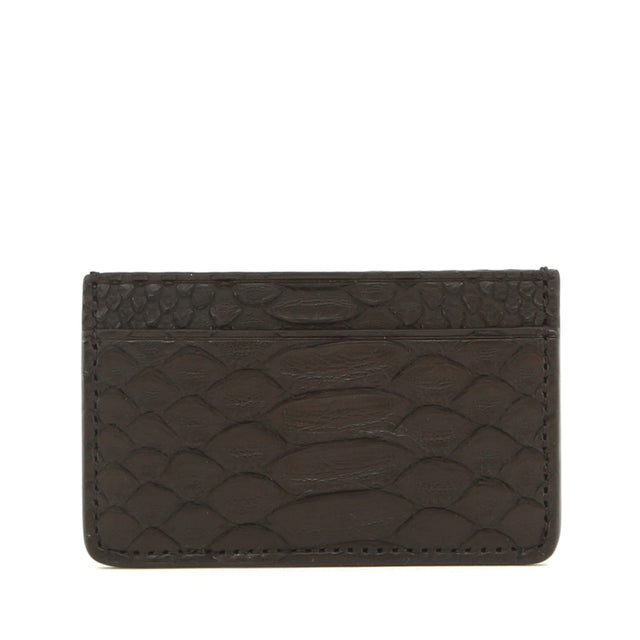 Mini Card Wallet - Black Python