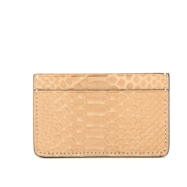 Mini Card Wallet - Cream Python